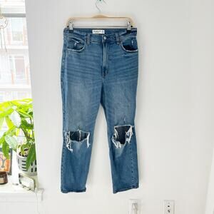 Abercrombie & Fitch The Ankle Straight High Rise Jeans Size 10